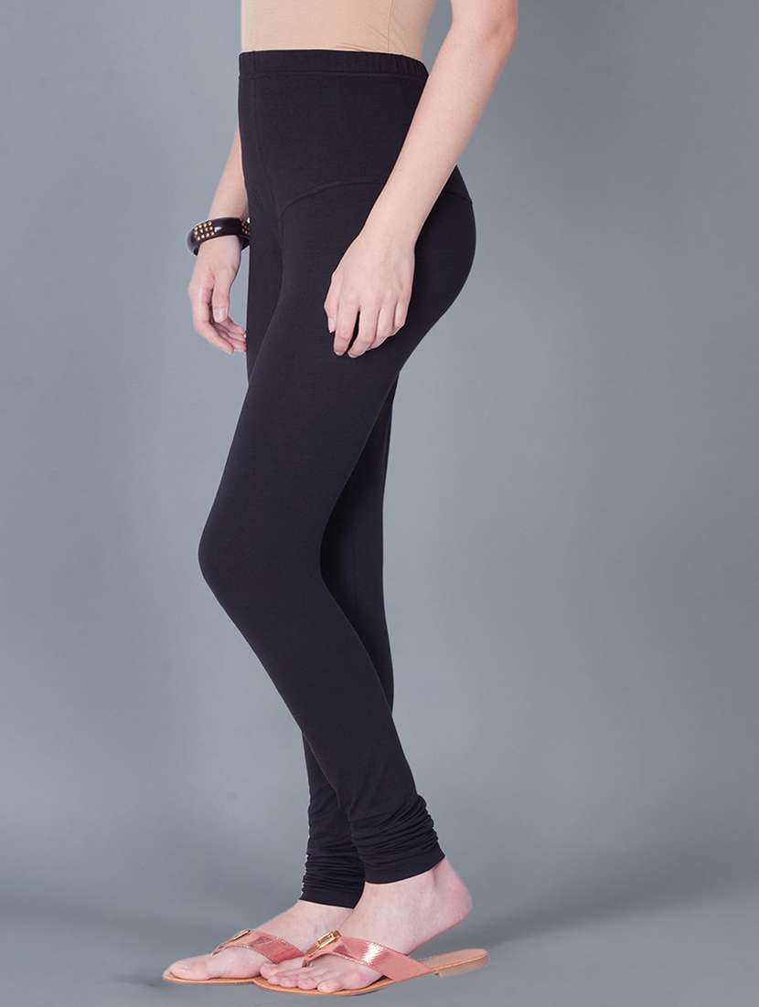 women pack of 2 solid full length legging - 21595381 -  Standard Image - 4