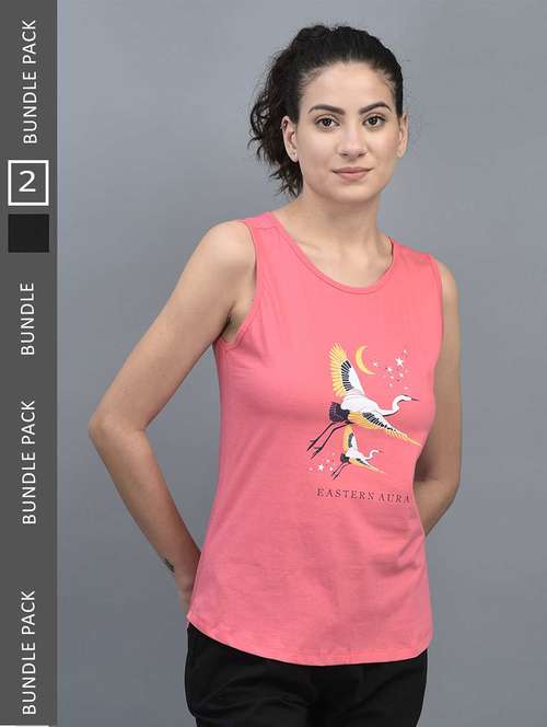 women printed sleeveless regular fit tank tops combo - 21595508 -  Standard Image - 0