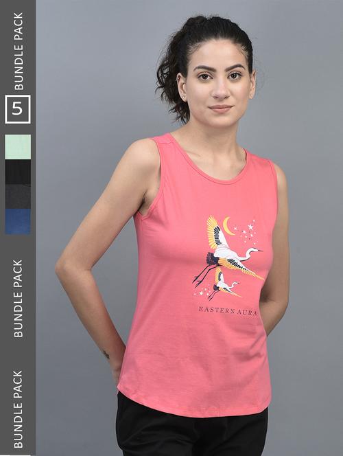 women printed sleeveless regular fit tank tops combo - 21595518 -  Standard Image - 0