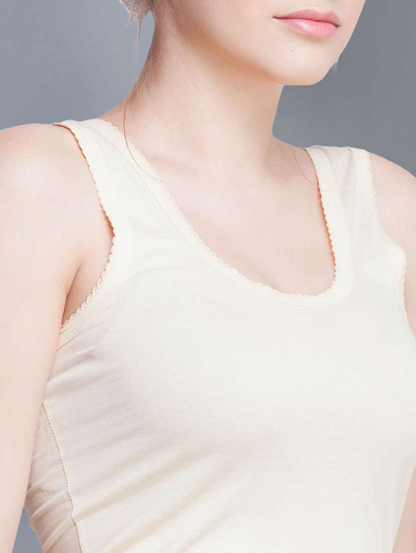women pack of 2 solid cotton camisole - 21595687 -  Standard Image - 4