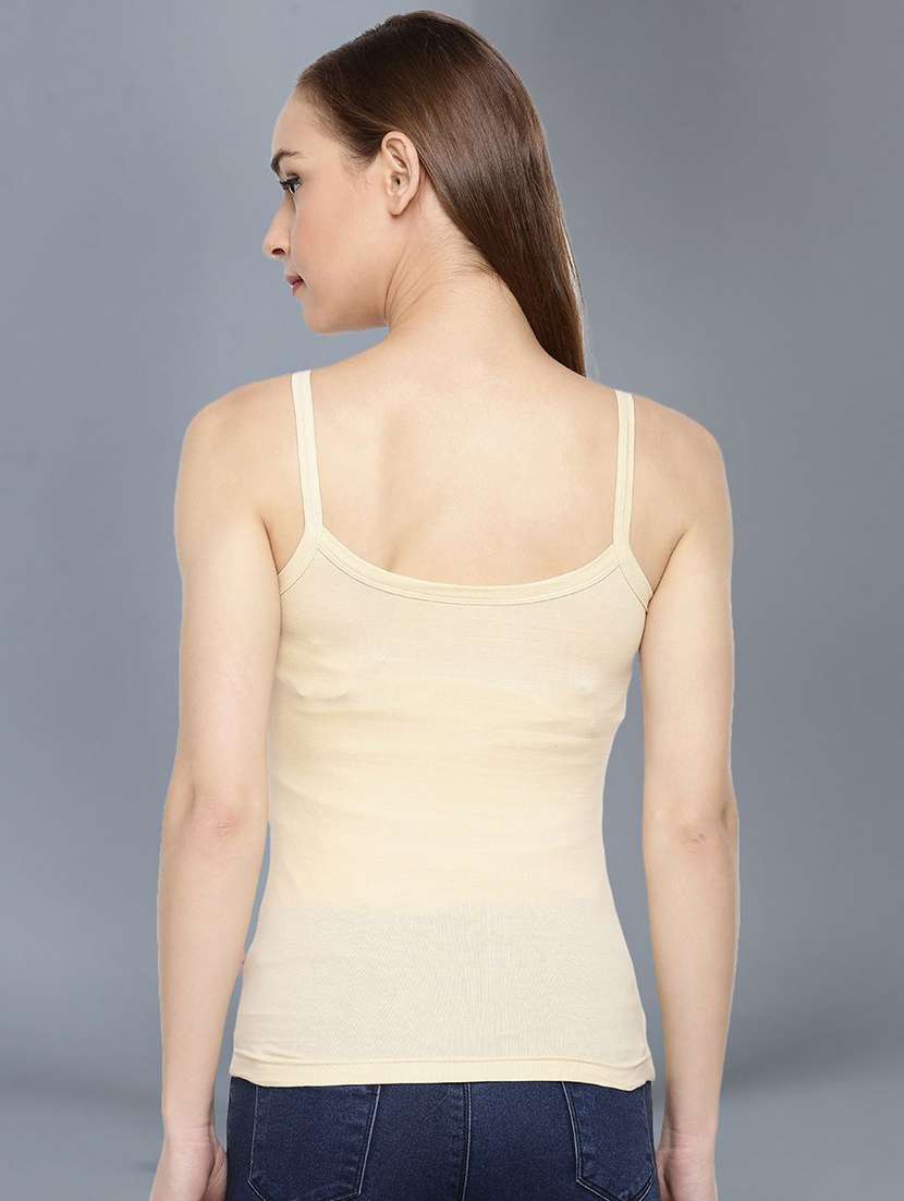 women plain cotton camisole combo - 21595703 -  Standard Image - 4