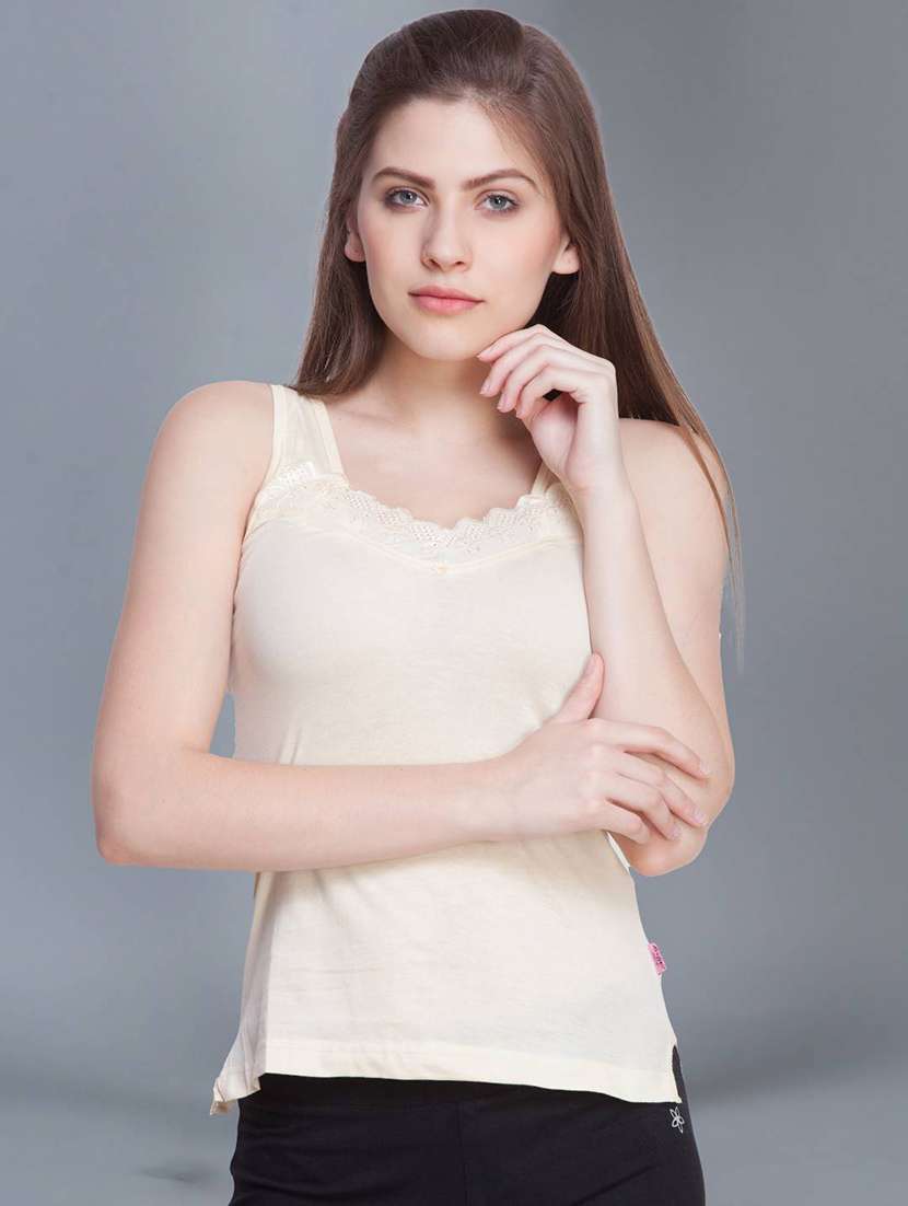 women plain cotton camisole combo - 21595723 -  Standard Image - 1