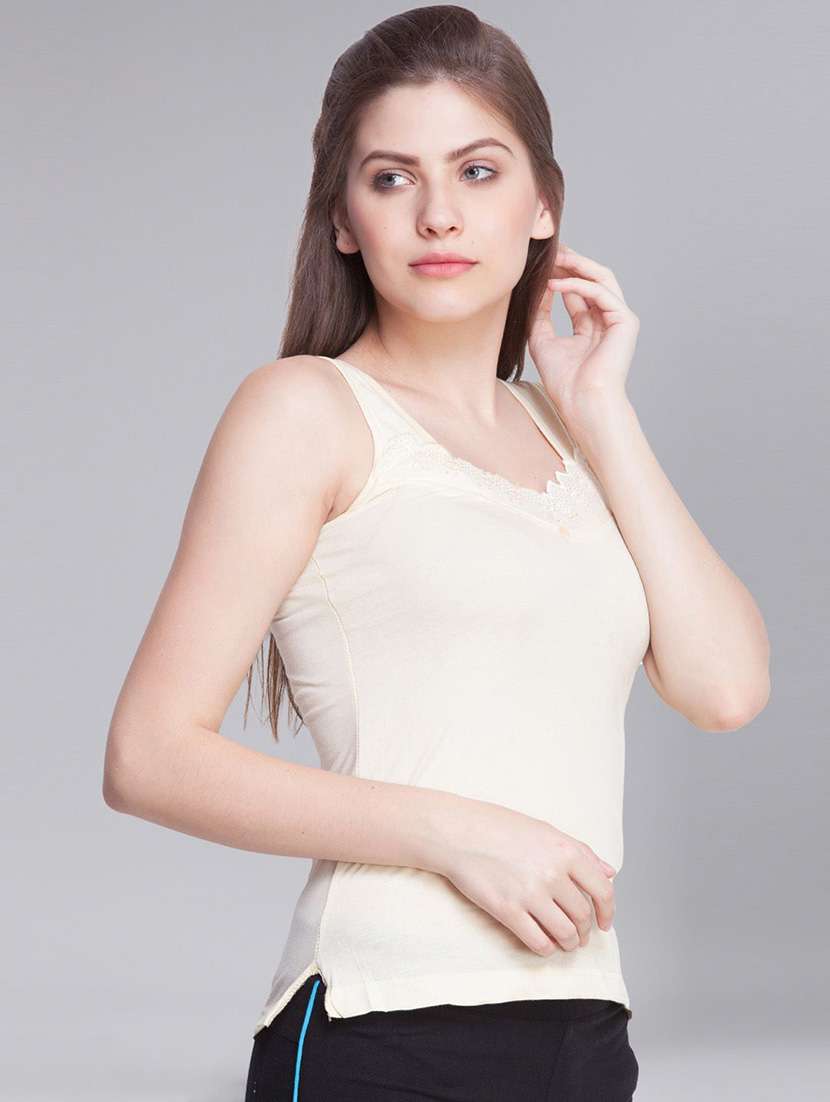 women plain cotton camisole combo - 21595726 -  Standard Image - 1