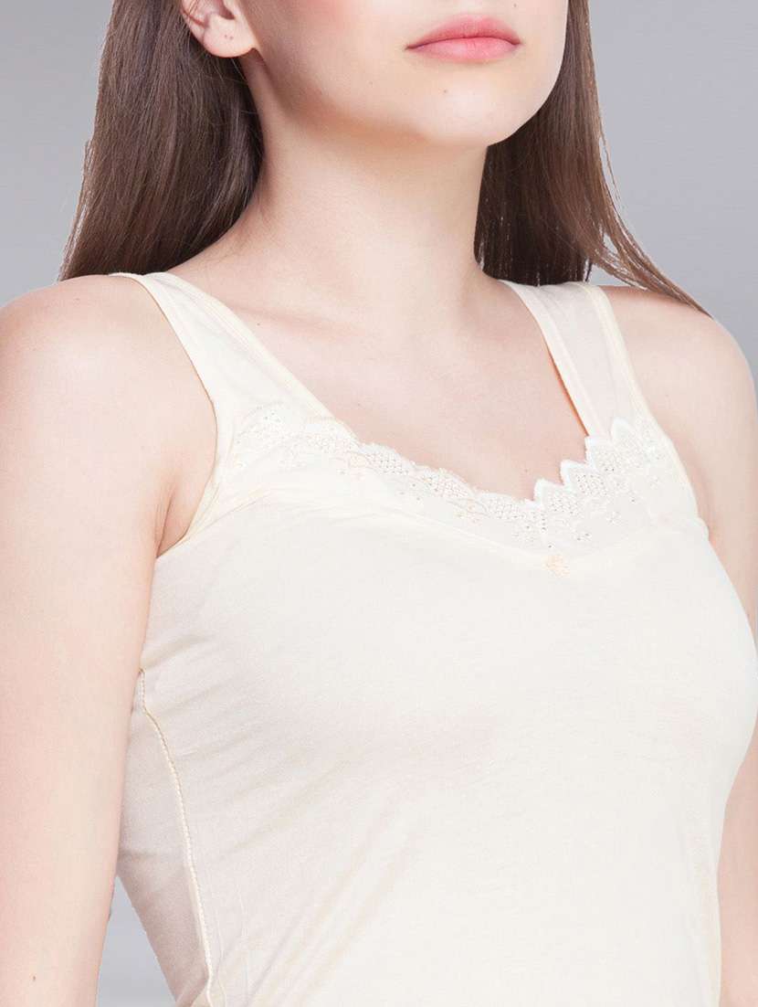women plain cotton camisole combo - 21595726 -  Standard Image - 4