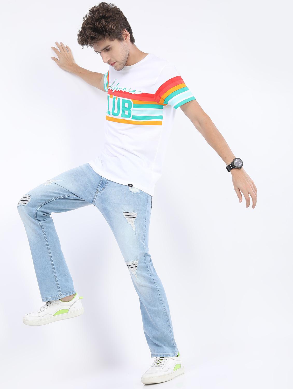 men low rise distress jeans - 21595972 - Standard Image - 4