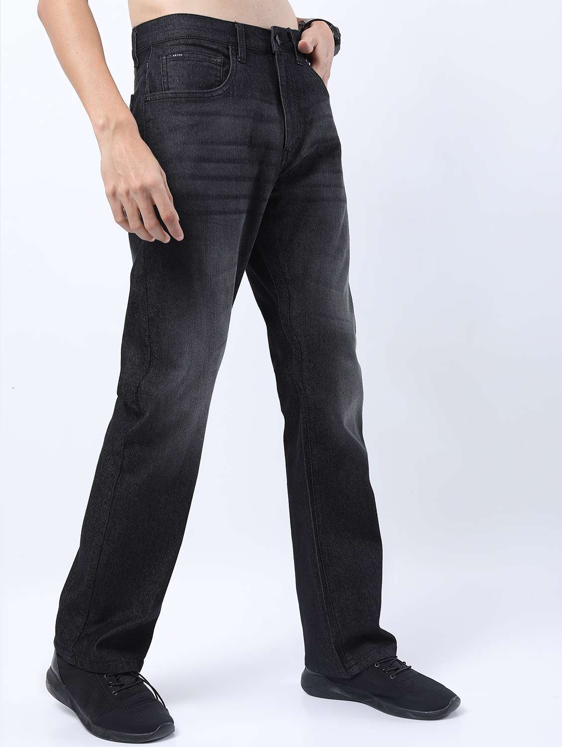 men mid rise plain jeans - 21595989 -  Standard Image - 1