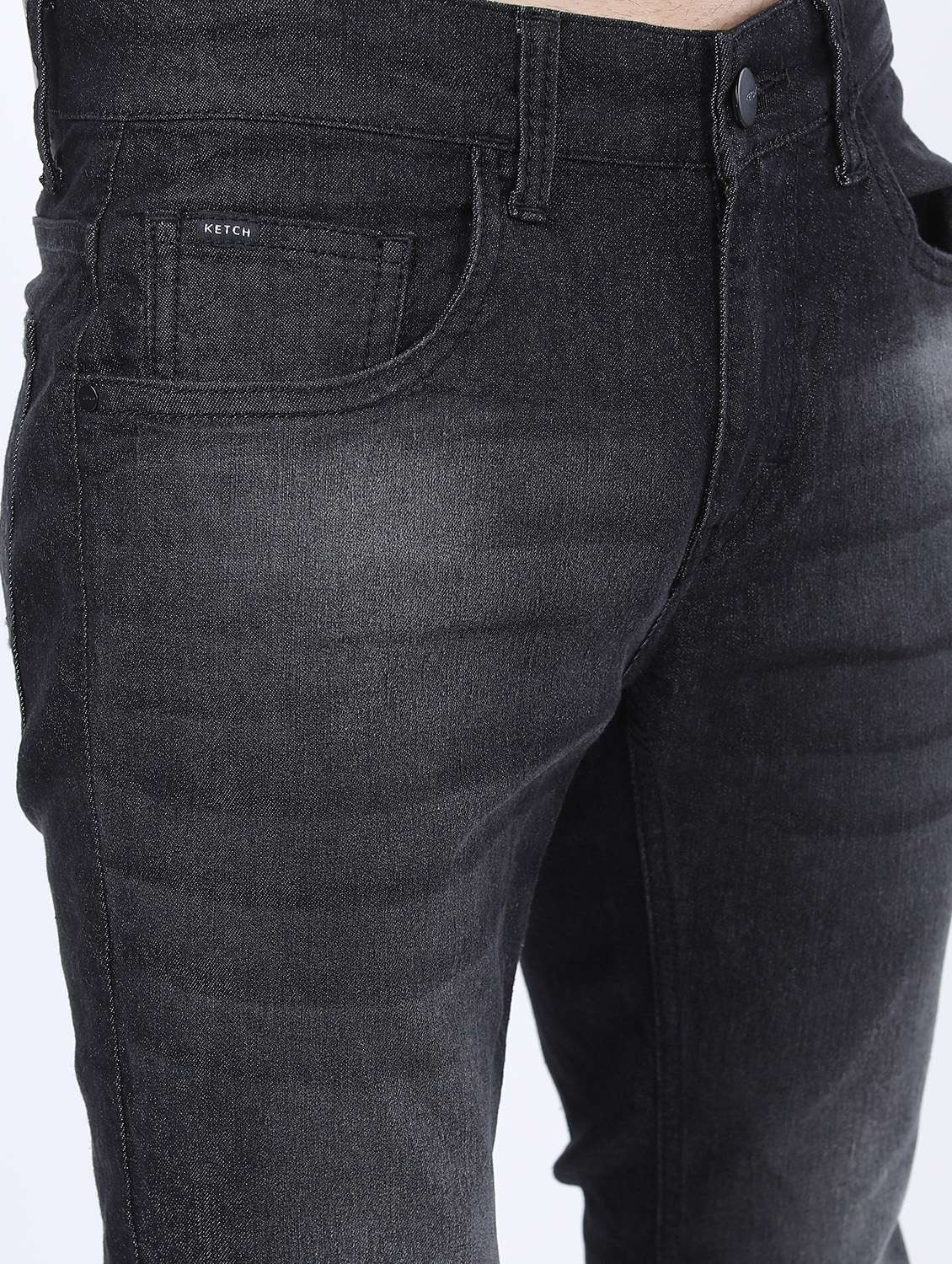 men mid rise plain jeans - 21595995 -  Standard Image - 4