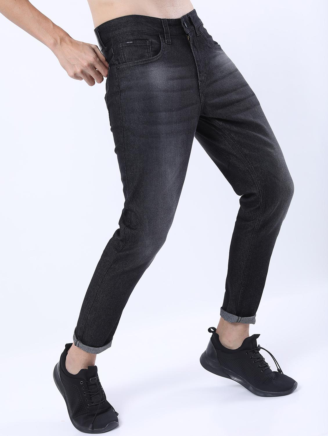 men mid rise plain jeans - 21595996 - Standard Image - 1