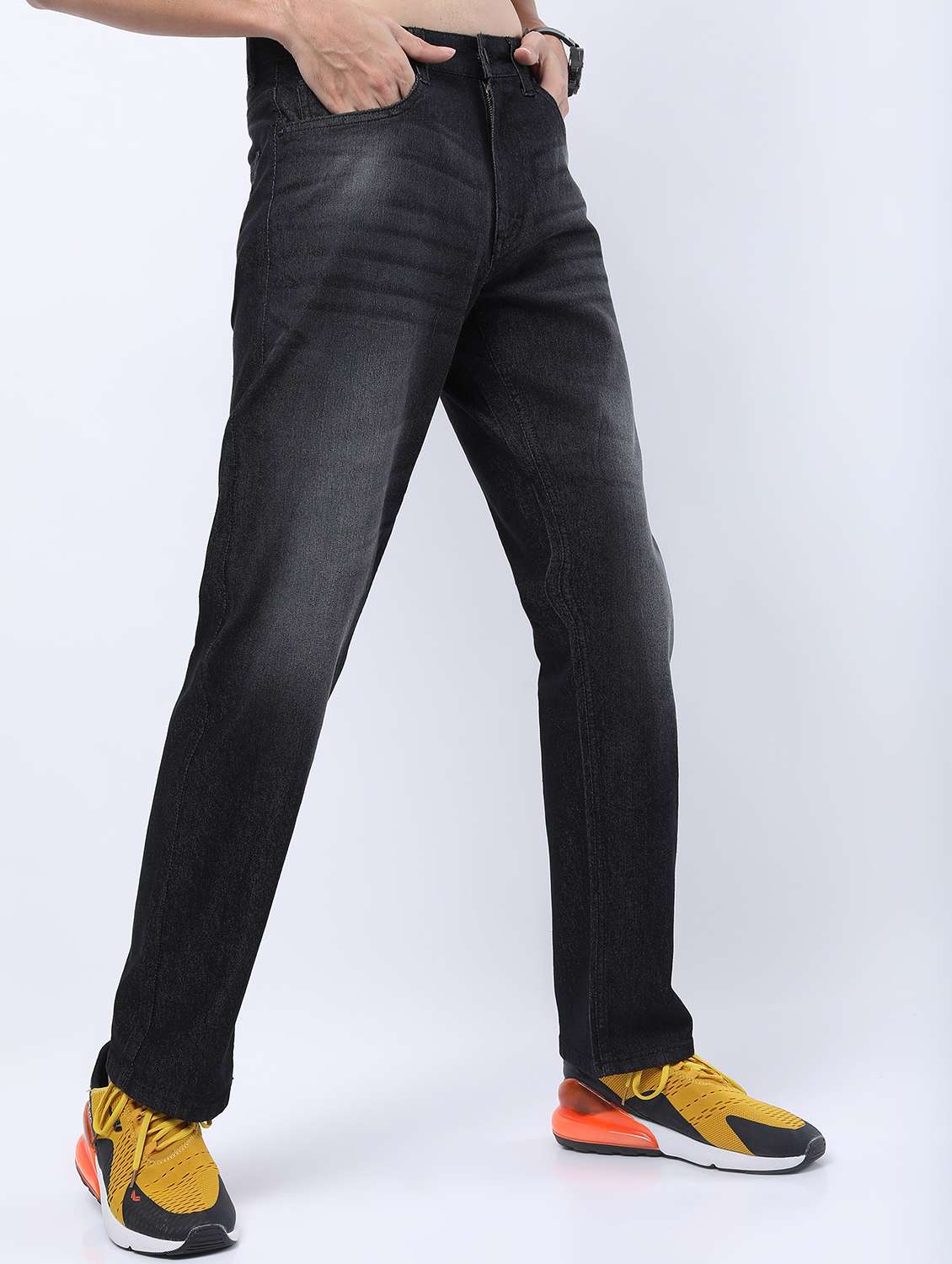 men mid rise plain jeans - 21595998 -  Standard Image - 1