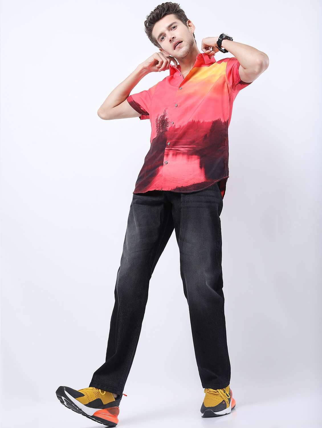 men mid rise plain jeans - 21595998 - Standard Image - 4