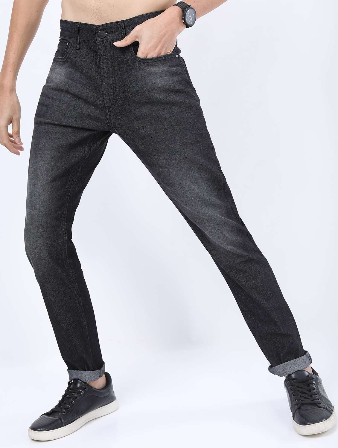 men mid rise plain jeans - 21595999 - Zoom Image - 0