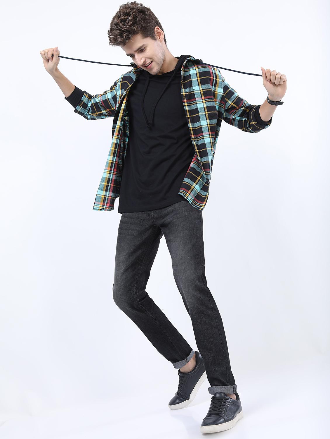 men mid rise plain jeans - 21595999 - Standard Image - 4