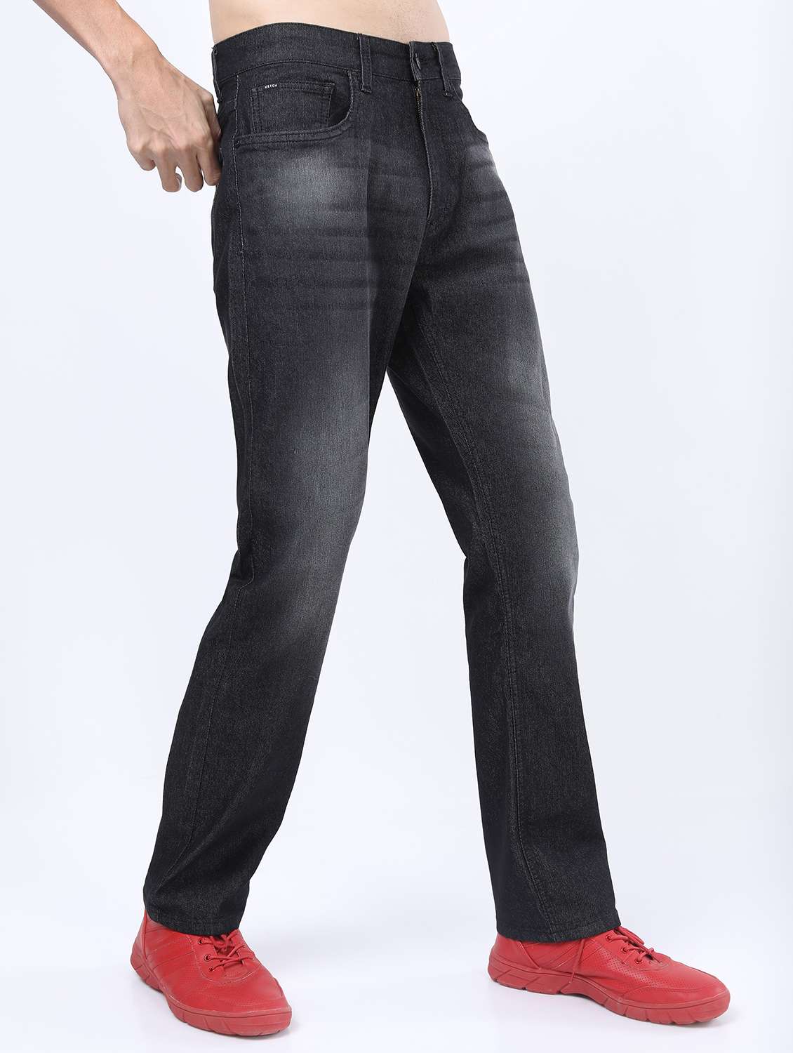 men mid rise plain jeans - 21596000 -  Standard Image - 1
