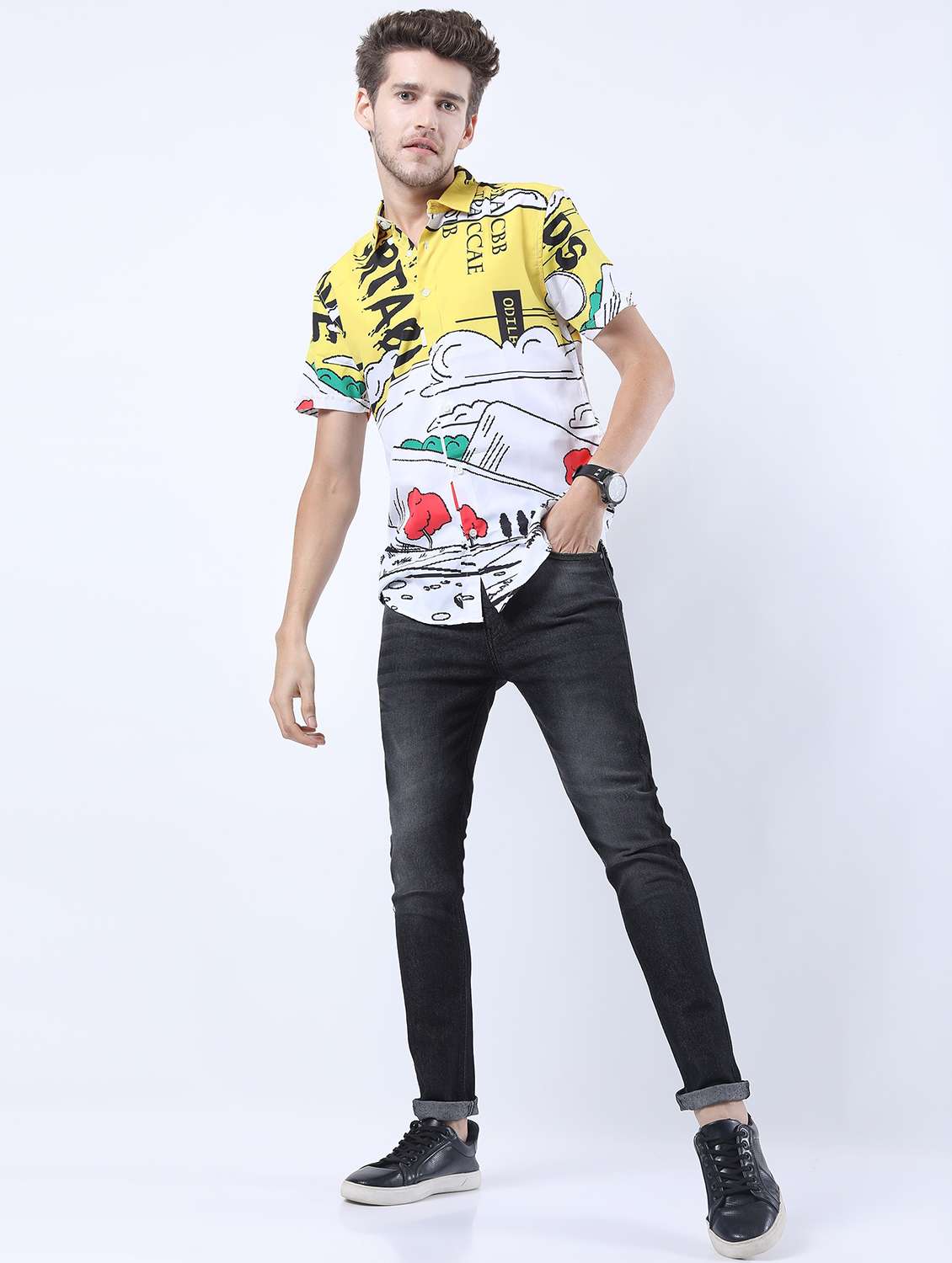 men mid rise plain jeans - 21596003 -  Standard Image - 4