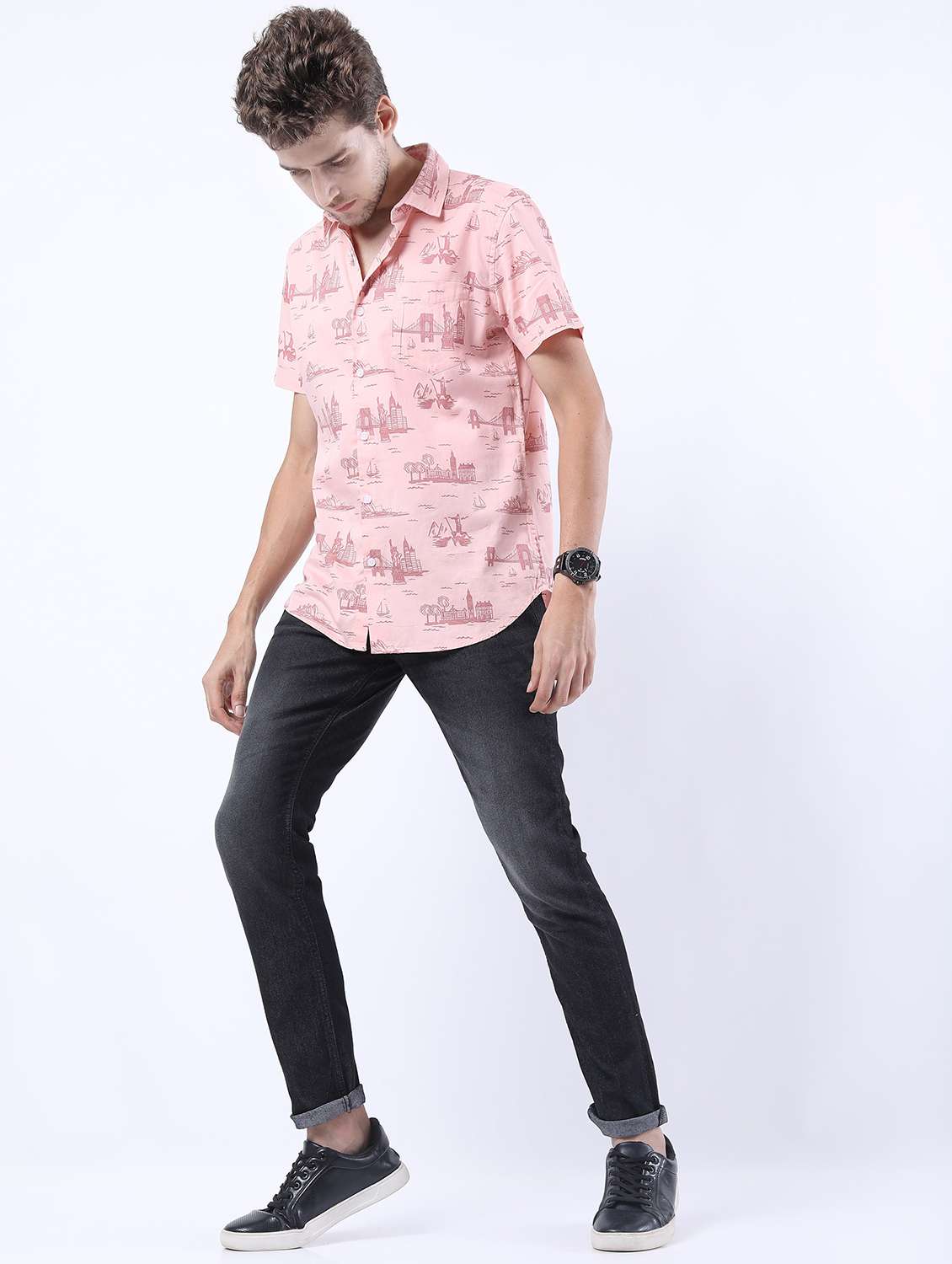 men mid rise plain jeans - 21596007 -  Standard Image - 4