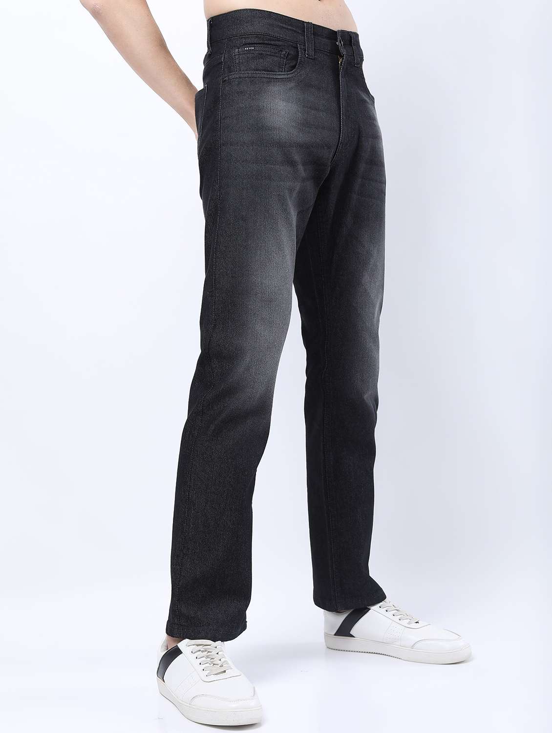 men mid rise plain jeans - 21596010 -  Standard Image - 1