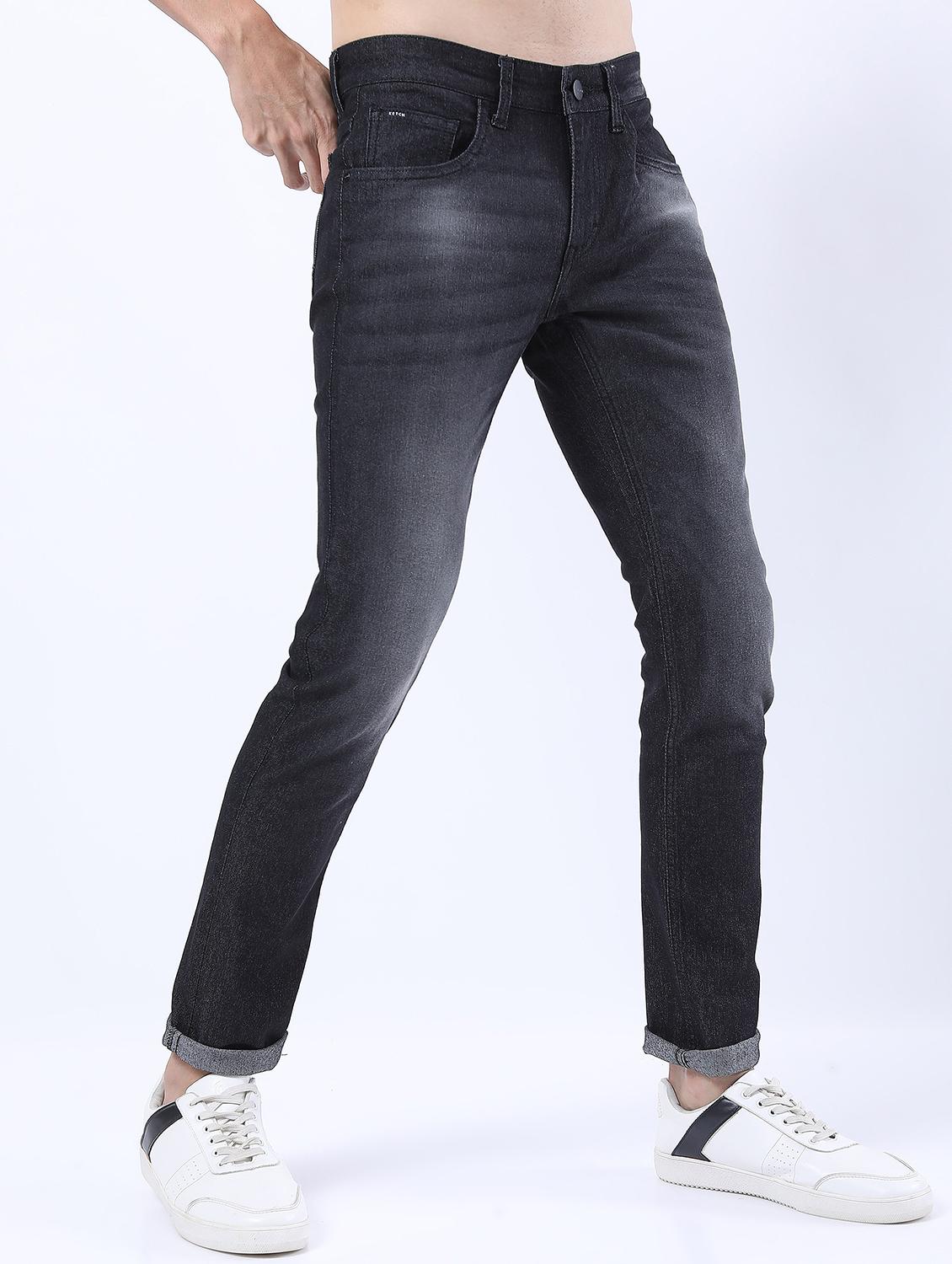 men mid rise plain jeans - 21596016 - Standard Image - 1