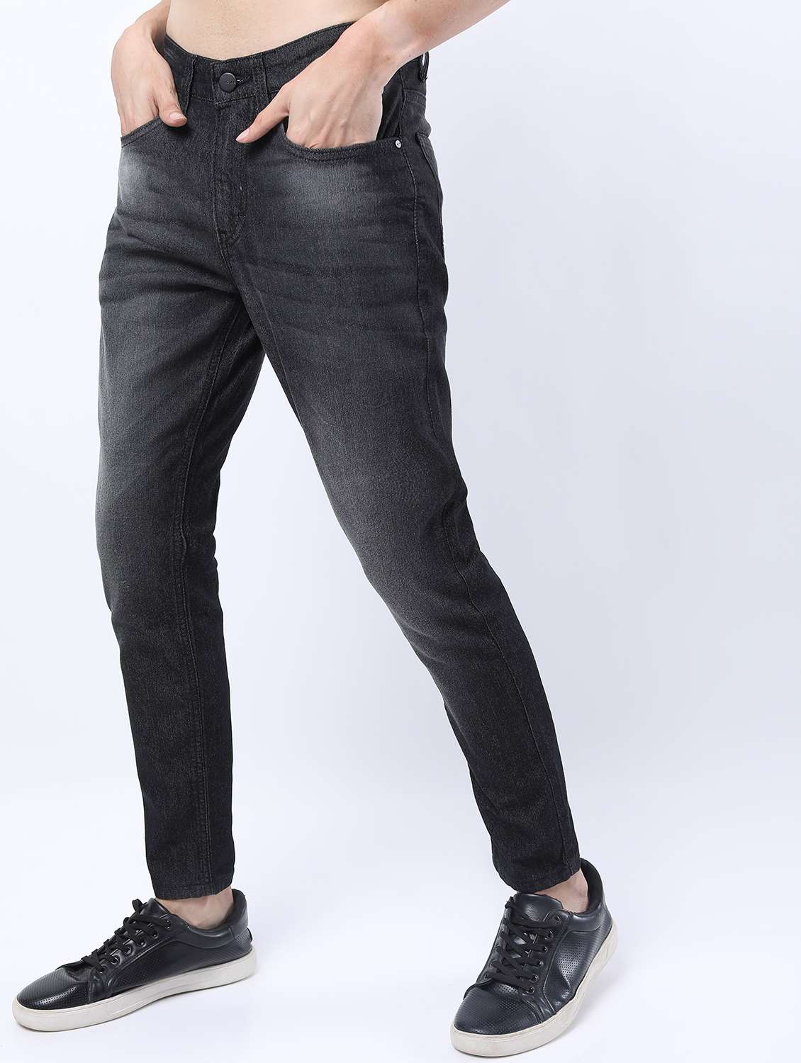 men mid rise plain jeans - 21596017 -  Standard Image - 1
