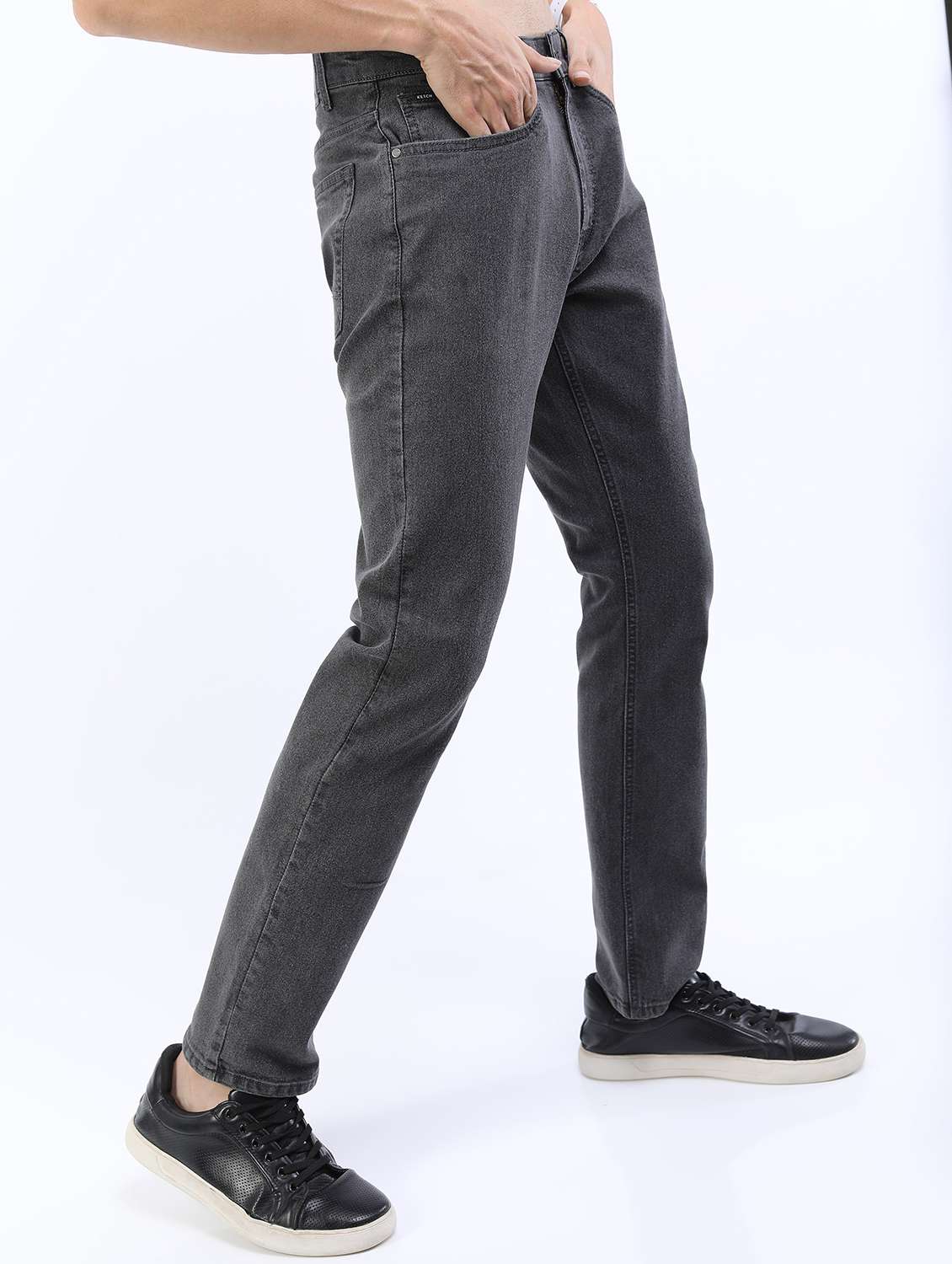 men mid rise plain jeans - 21596020 -  Standard Image - 1