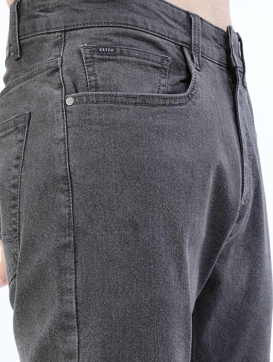 men mid rise plain jeans - 21596020 -  Standard Image - 4