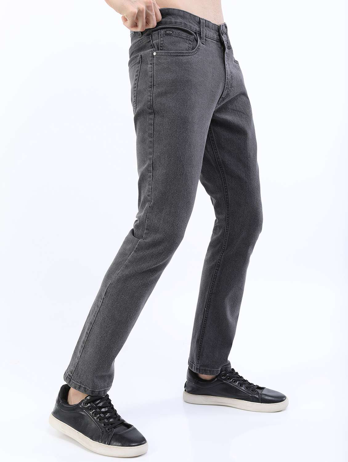 men mid rise plain jeans - 21596022 -  Standard Image - 1