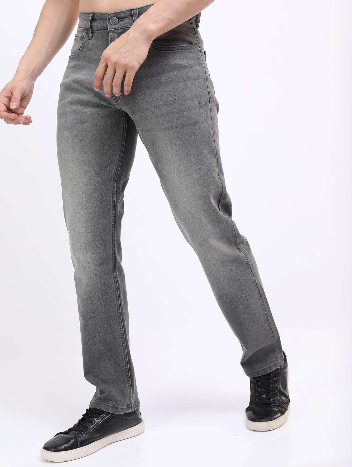 men mid rise plain jeans - 21596030 - Standard Image - 1