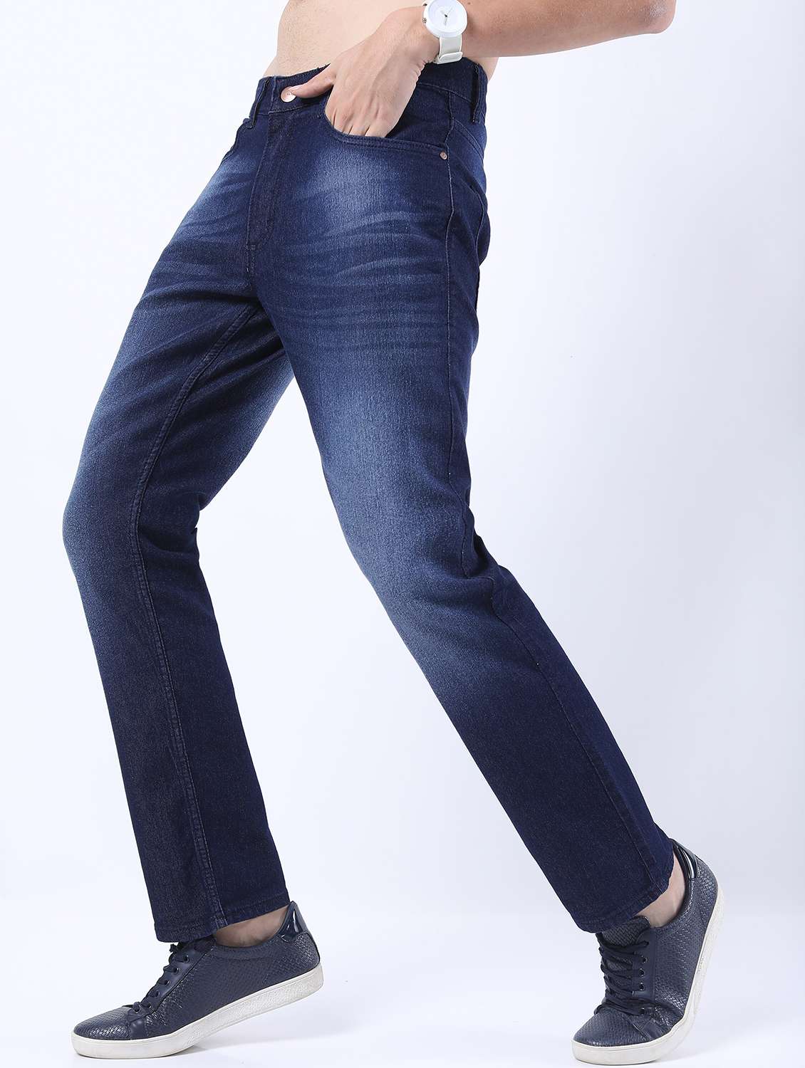 men mid rise plain jeans - 21596042 -  Standard Image - 1