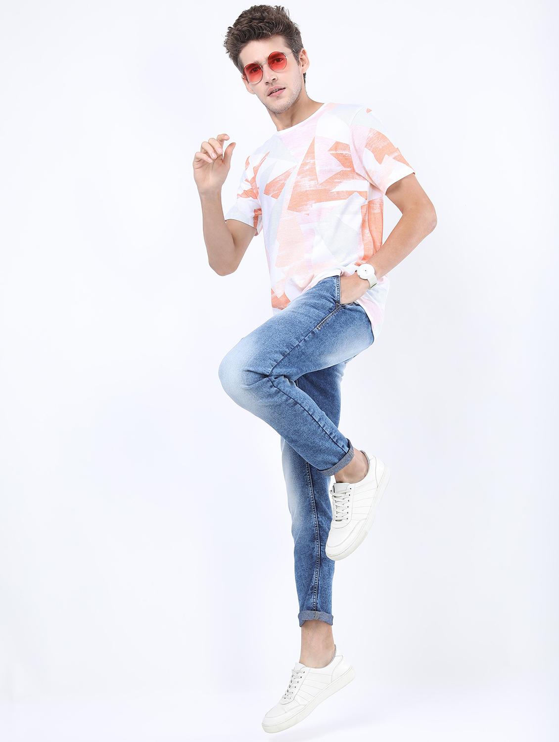 men mid rise plain jeans - 21596054 - Standard Image - 4