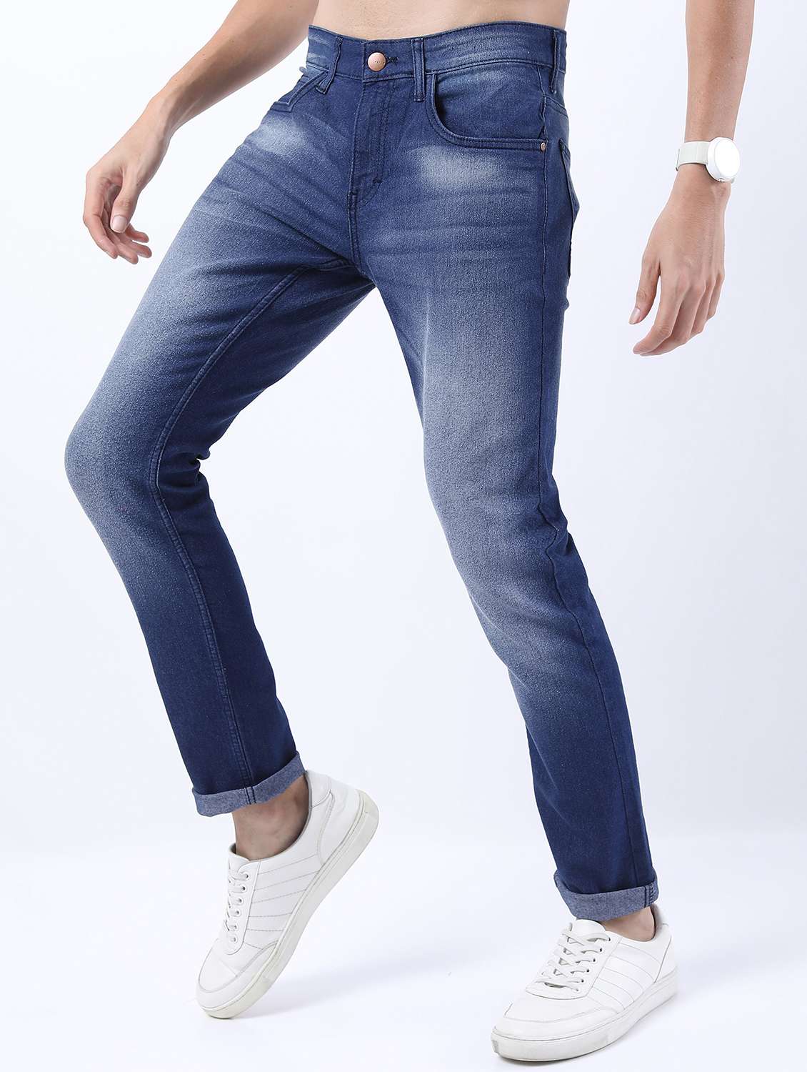 men mid rise plain jeans - 21596060 -  Standard Image - 1