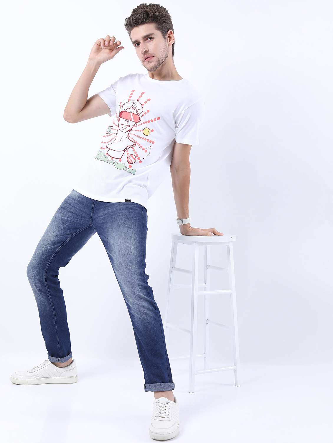 men mid rise plain jeans - 21596060 -  Standard Image - 4