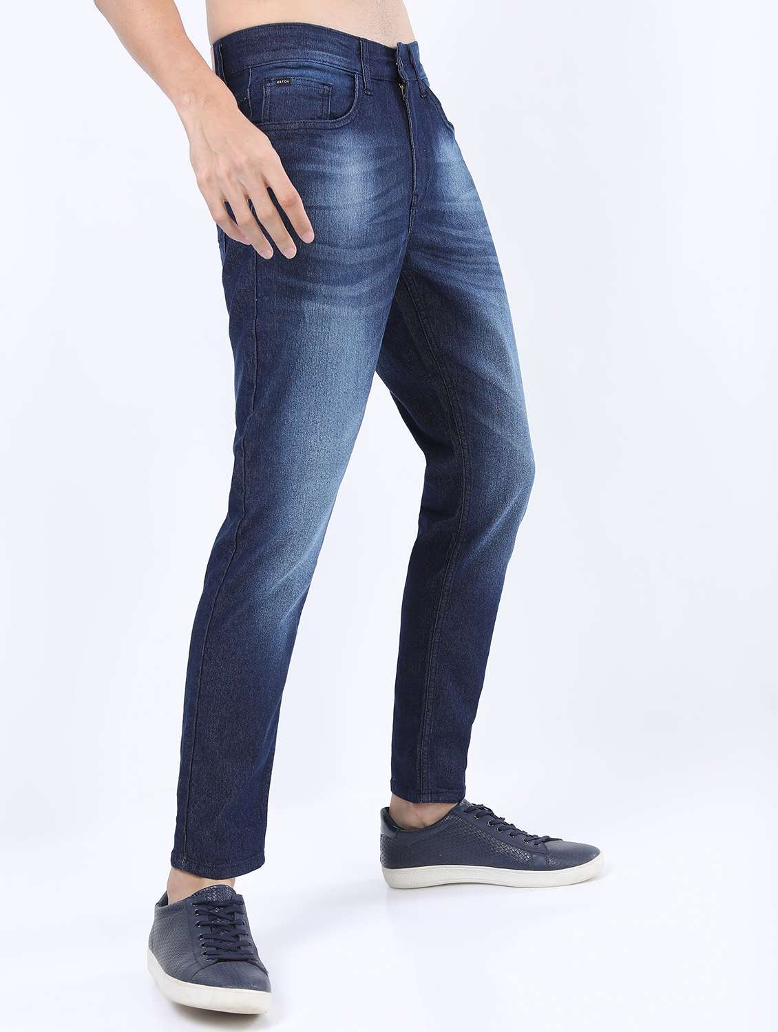 men mid rise plain jeans - 21596061 - Standard Image - 1