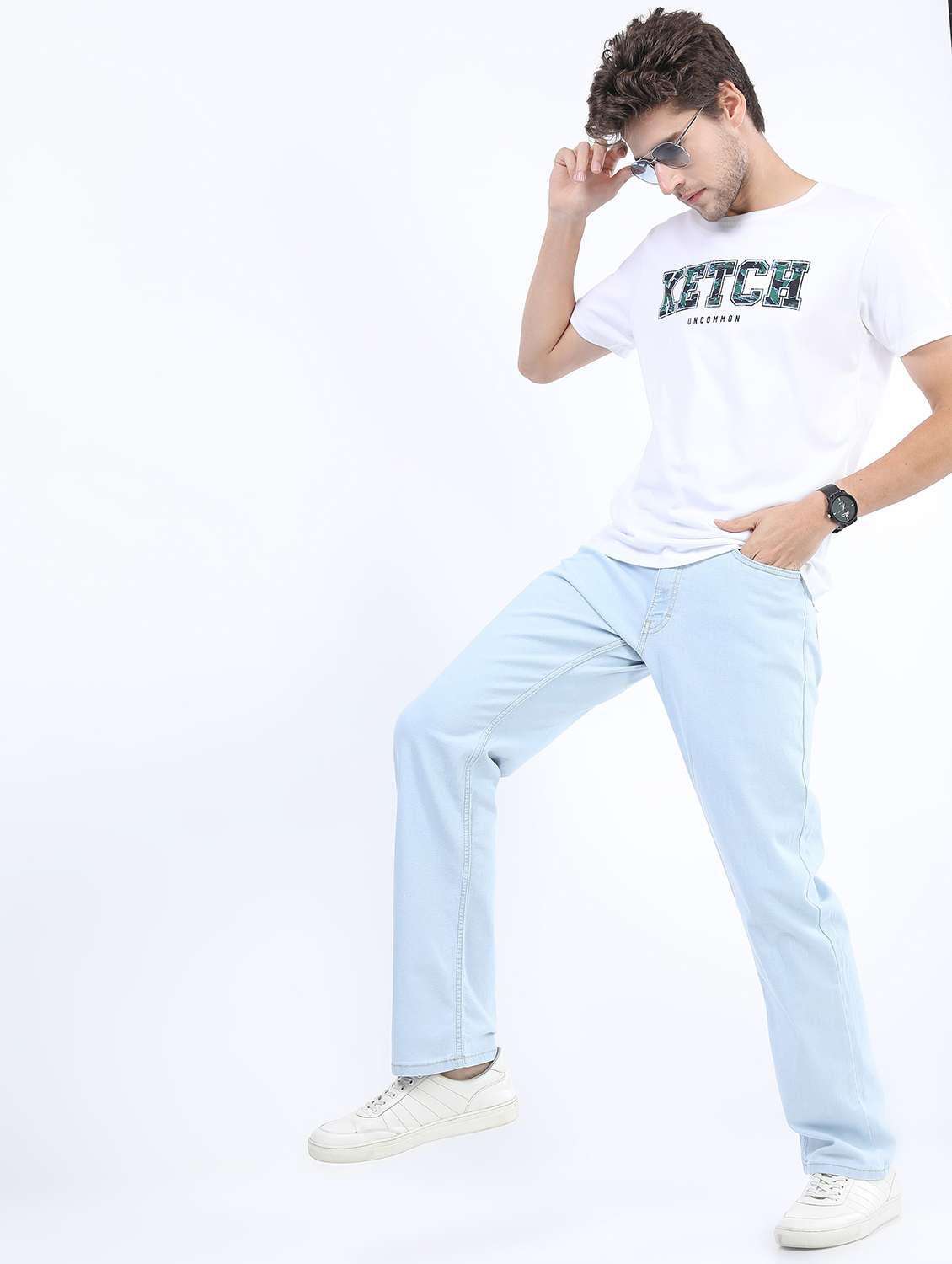 men mid rise plain jeans - 21596079 -  Standard Image - 4