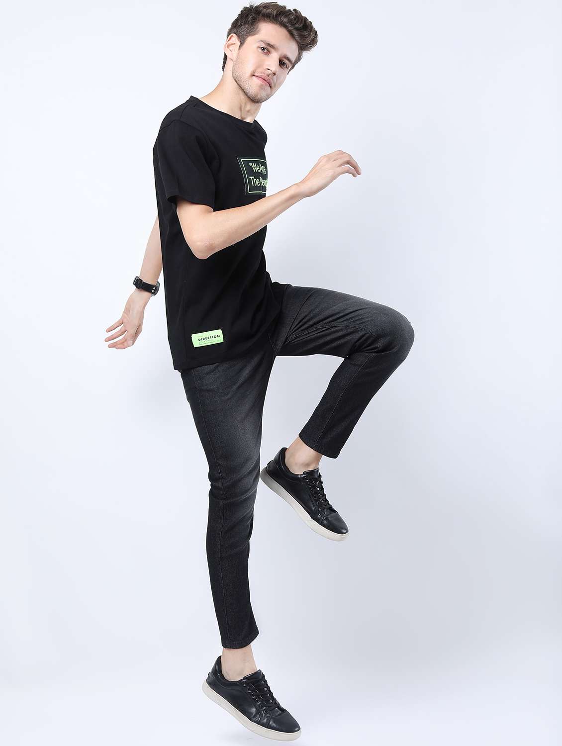 men mid rise plain jeans - 21596081 -  Standard Image - 4