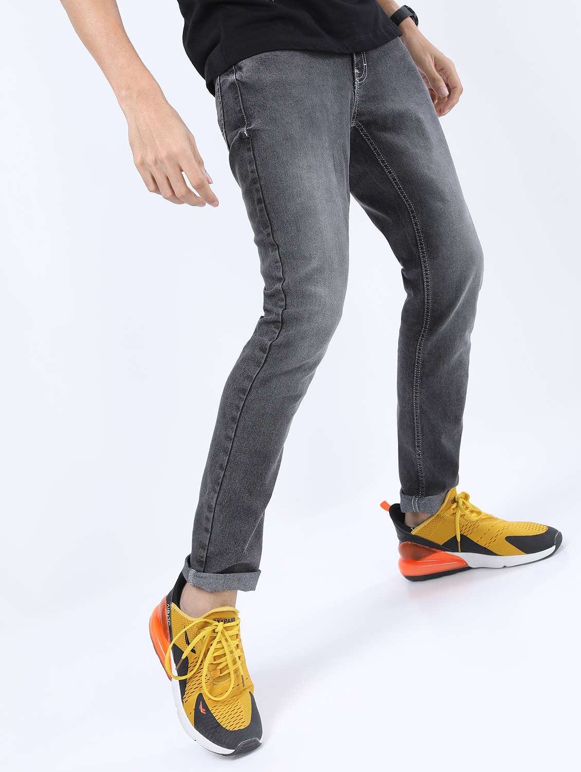men mid rise plain jeans - 21596084 -  Standard Image - 1