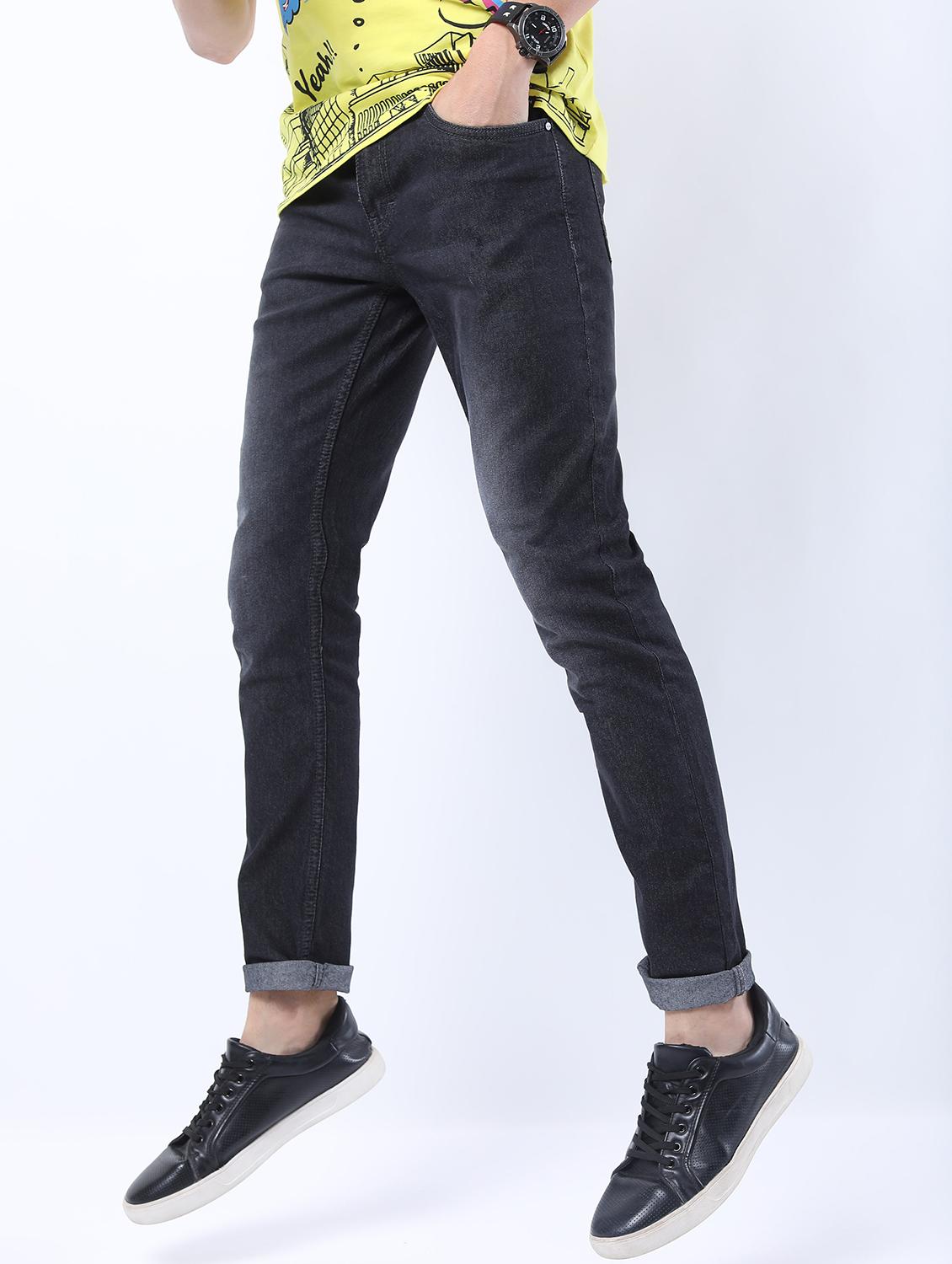 men mid rise plain jeans - 21596092 - Standard Image - 1