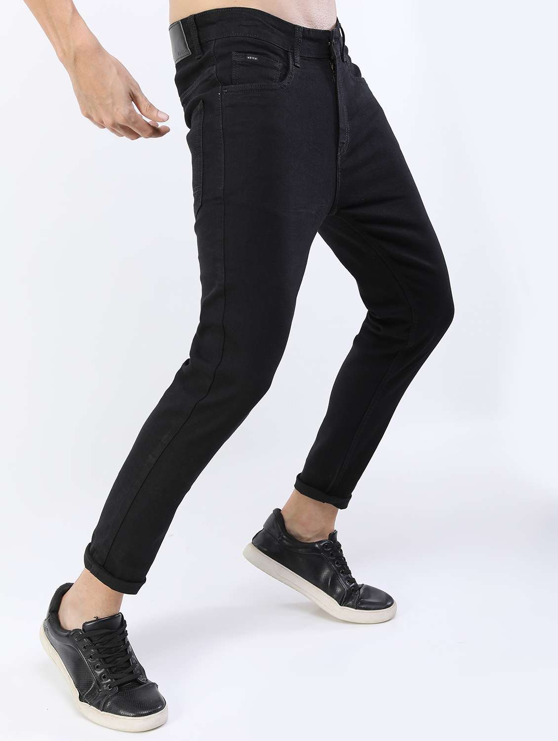 men mid rise plain jeans - 21596102 -  Standard Image - 1