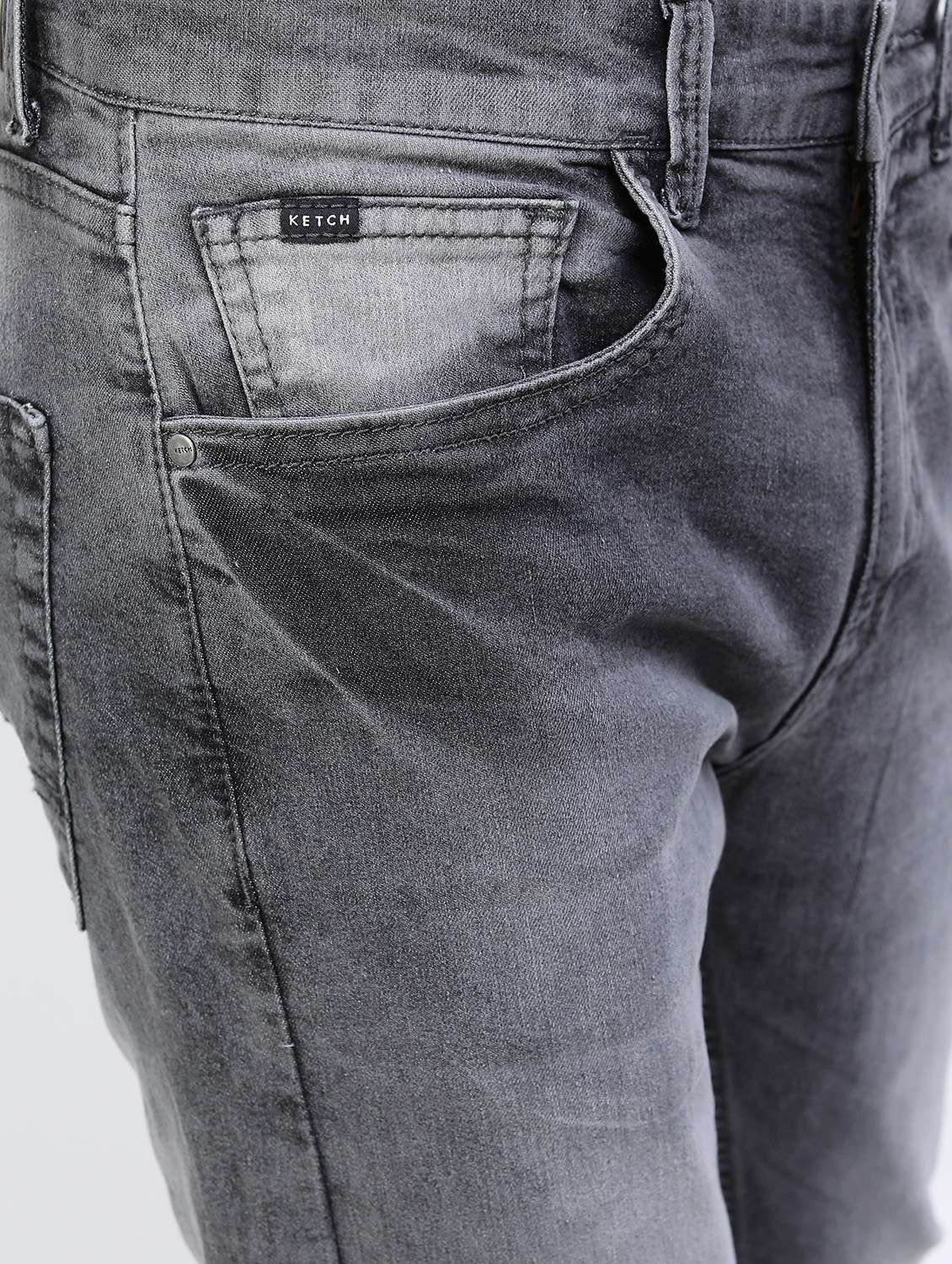 men mid rise plain jeans - 21596113 -  Standard Image - 4