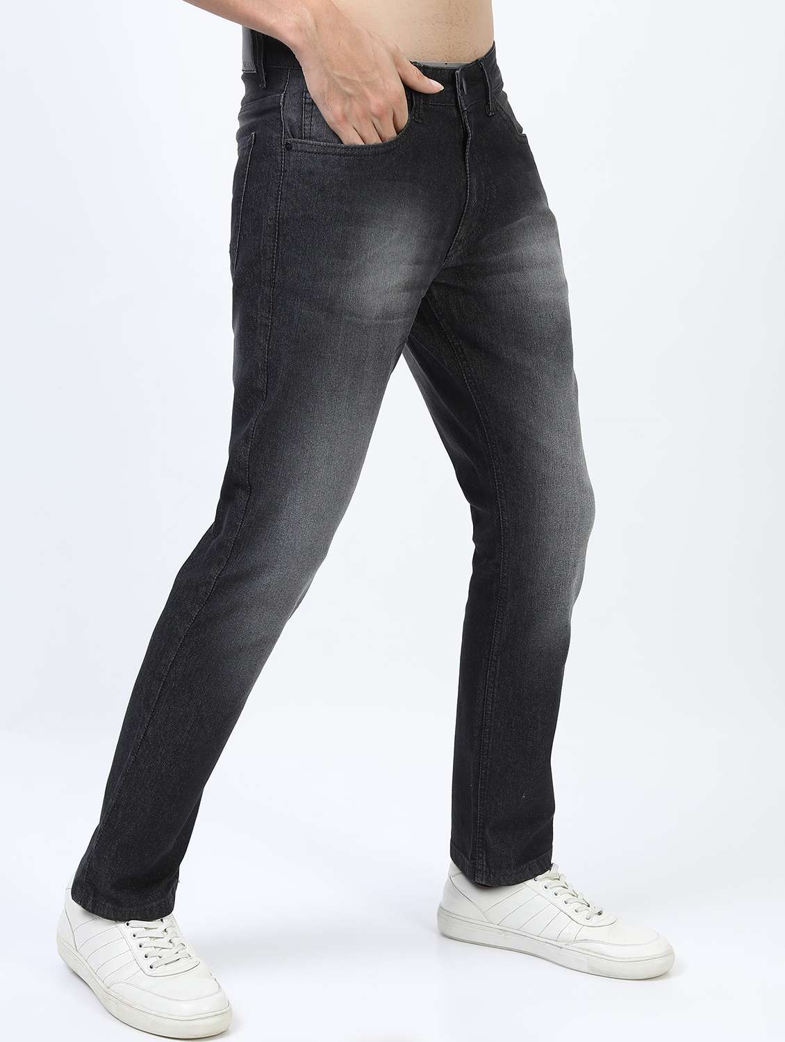 men mid rise plain jeans - 21596120 -  Standard Image - 1