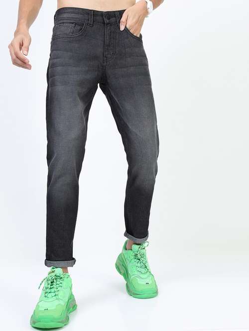 men mid rise plain jeans - 21596122 - Standard Image - 0