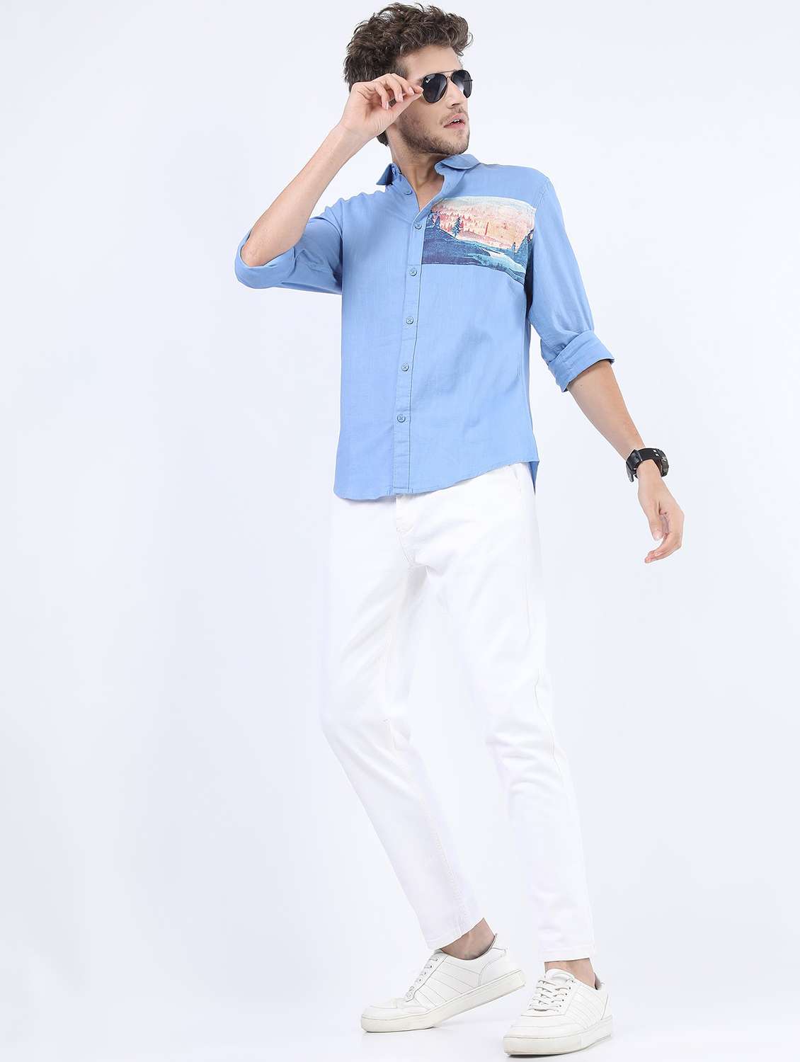 men solid mid rise slim fit jean - 21596132 - Standard Image - 4