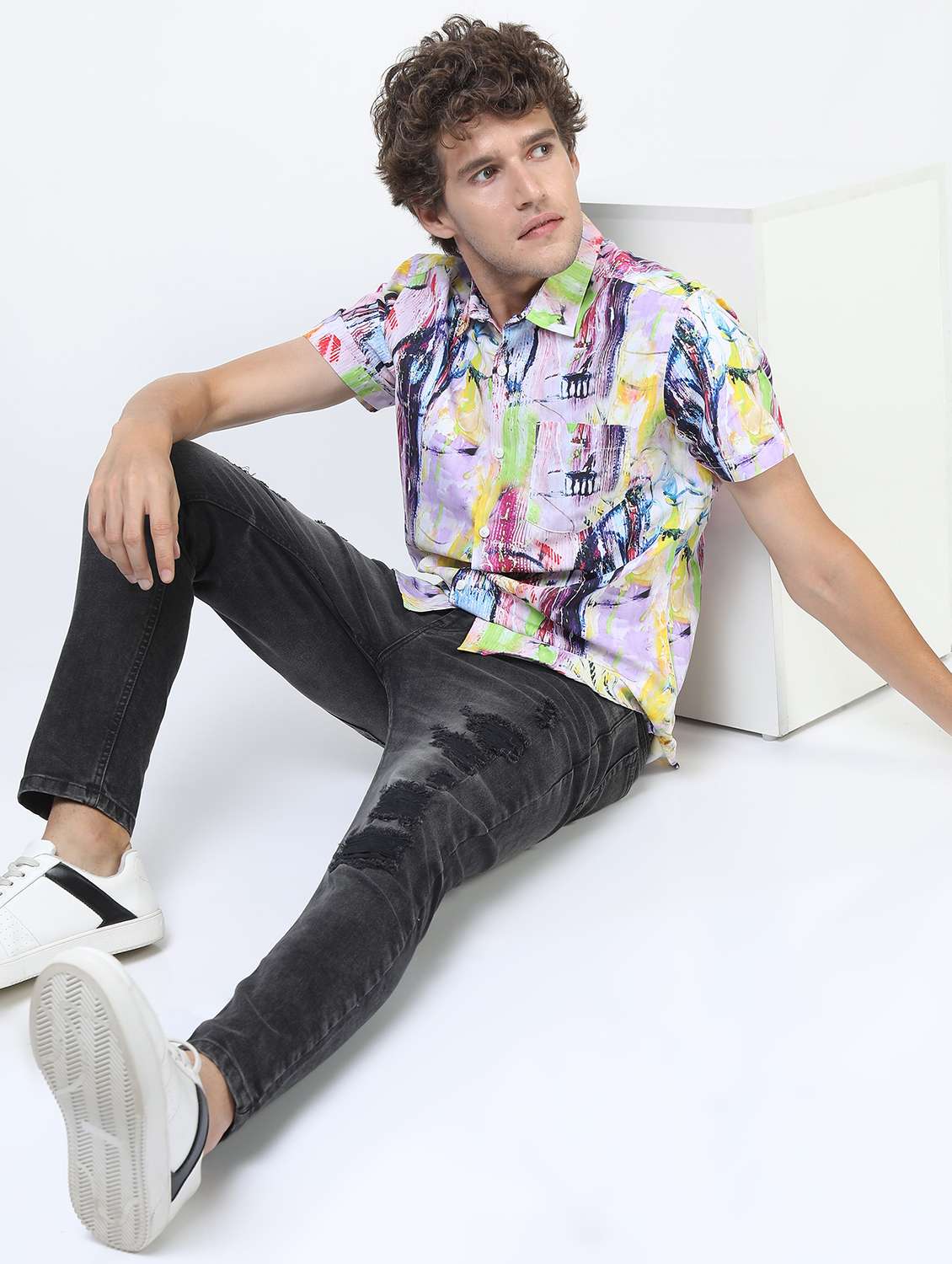 men mid rise distressed slim fit jeans - 21596153 -  Standard Image - 4