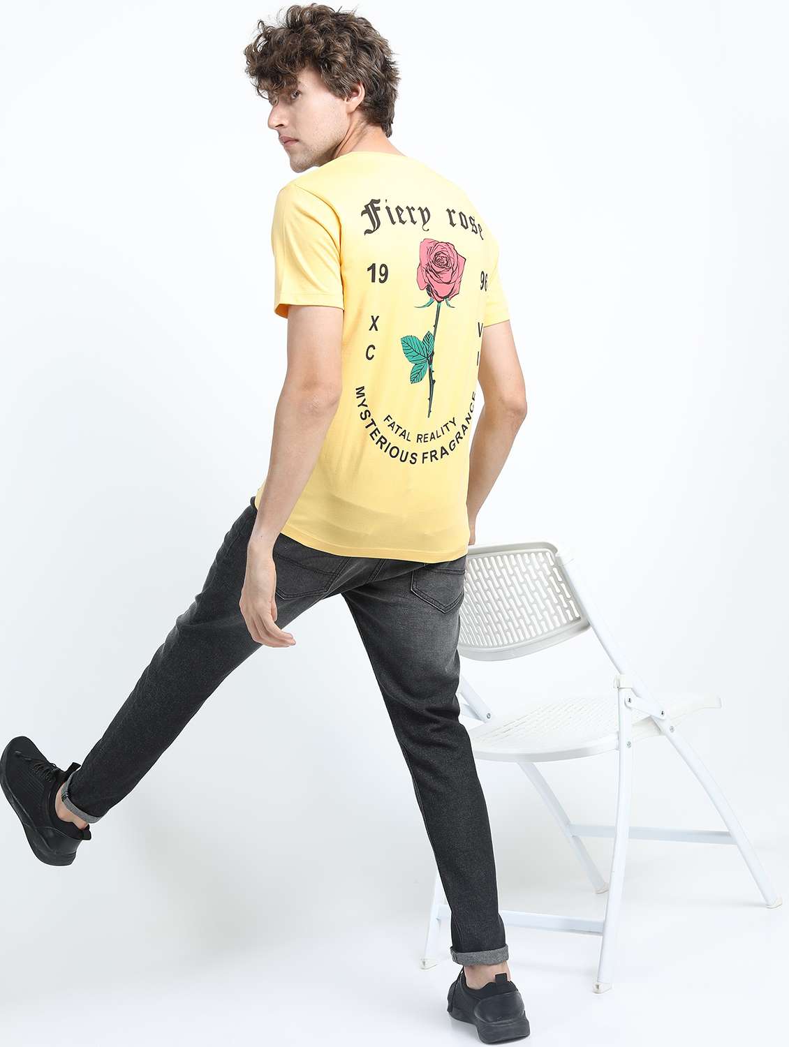 men plain slim fit mid rise jeans - 21596173 - Standard Image - 4