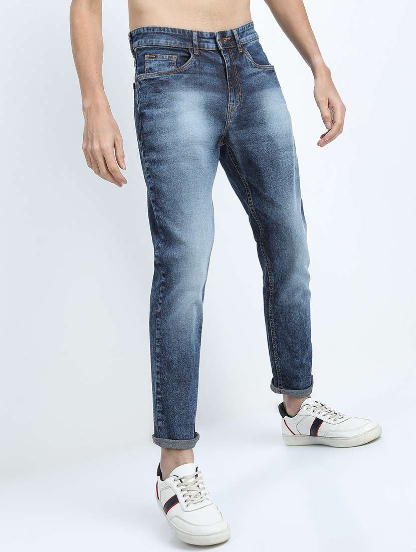 men solid mid rise slim fit jean - 21596185 -  Standard Image - 1