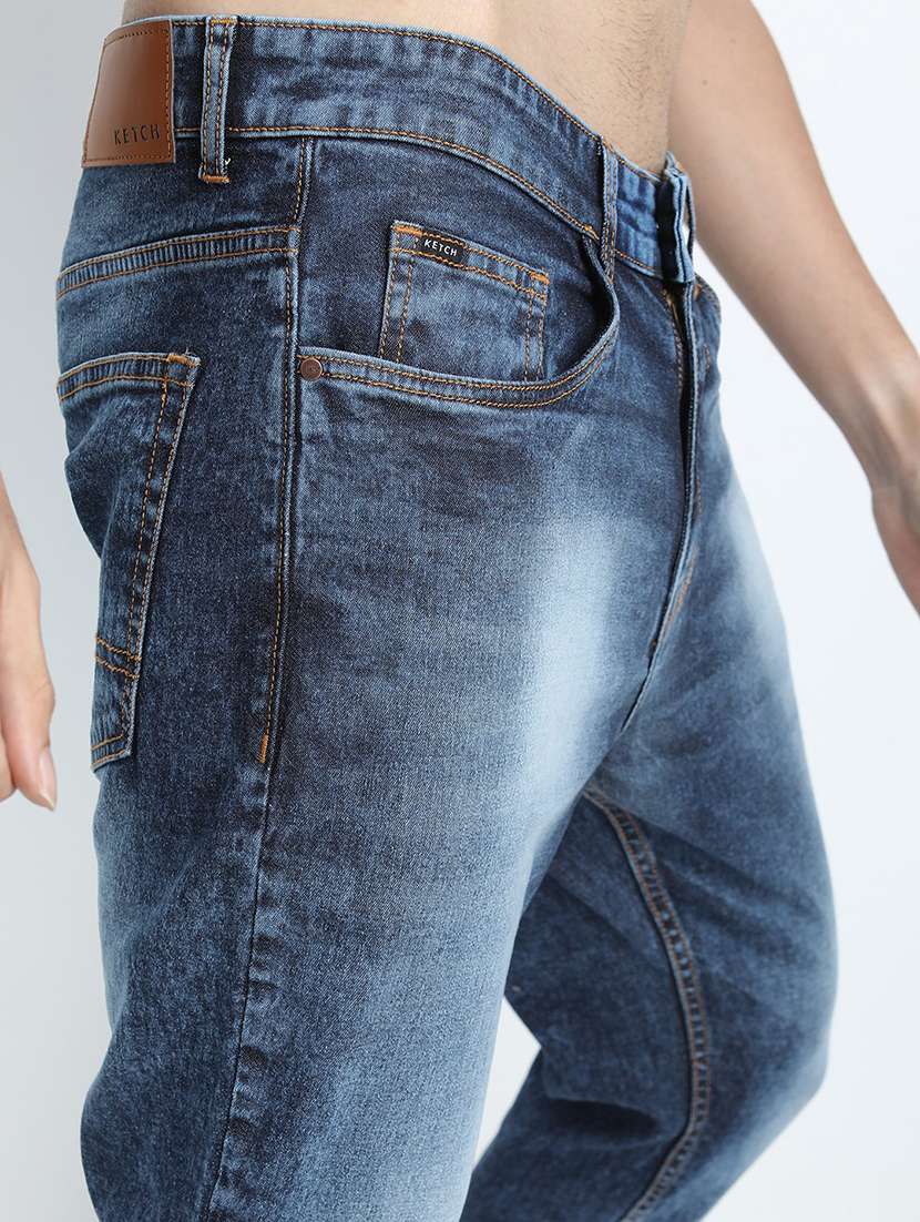 men solid mid rise slim fit jean - 21596185 -  Standard Image - 4