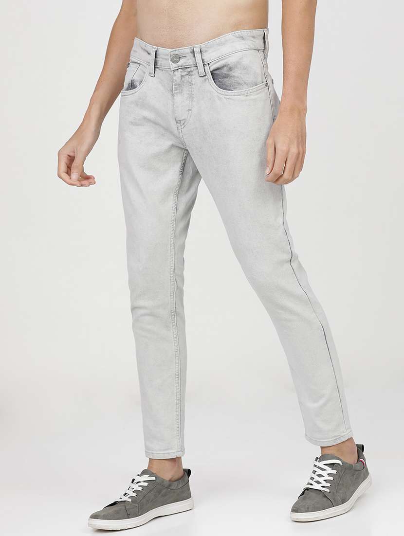 men solid mid rise slim fit jean - 21596230 -  Standard Image - 1