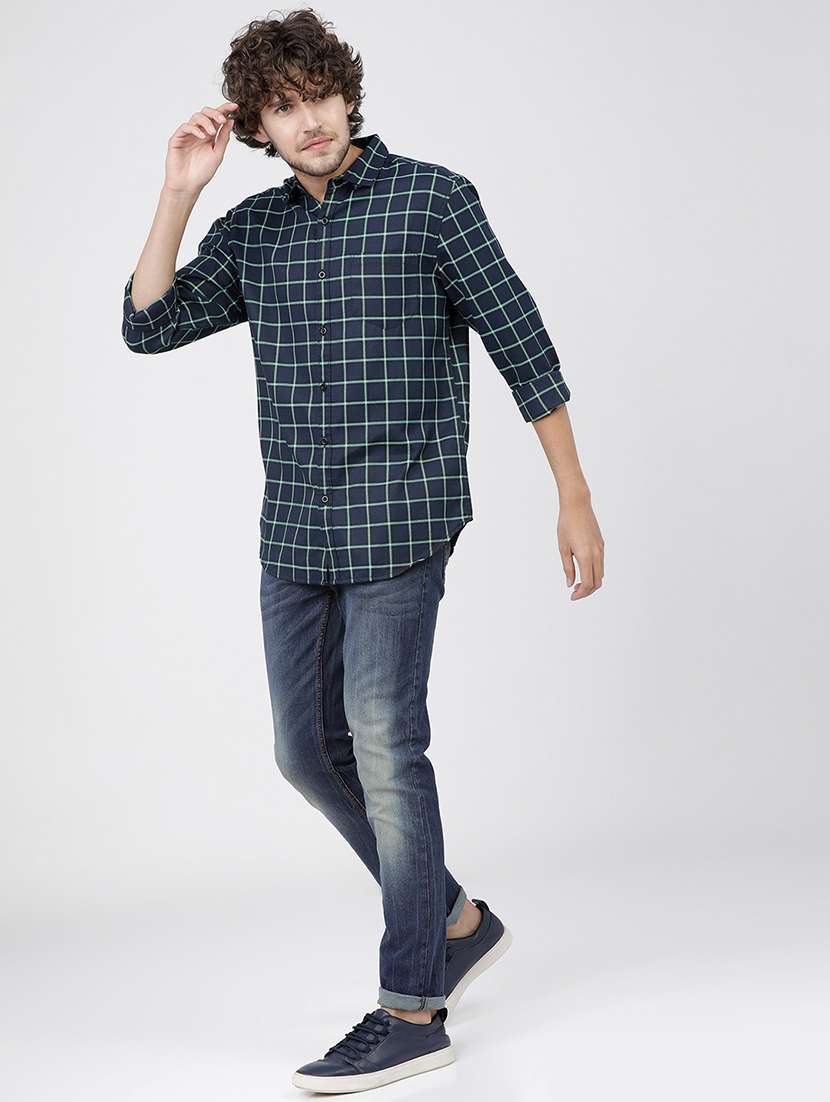 men plain slim fit mid rise jeans - 21596262 -  Standard Image - 4