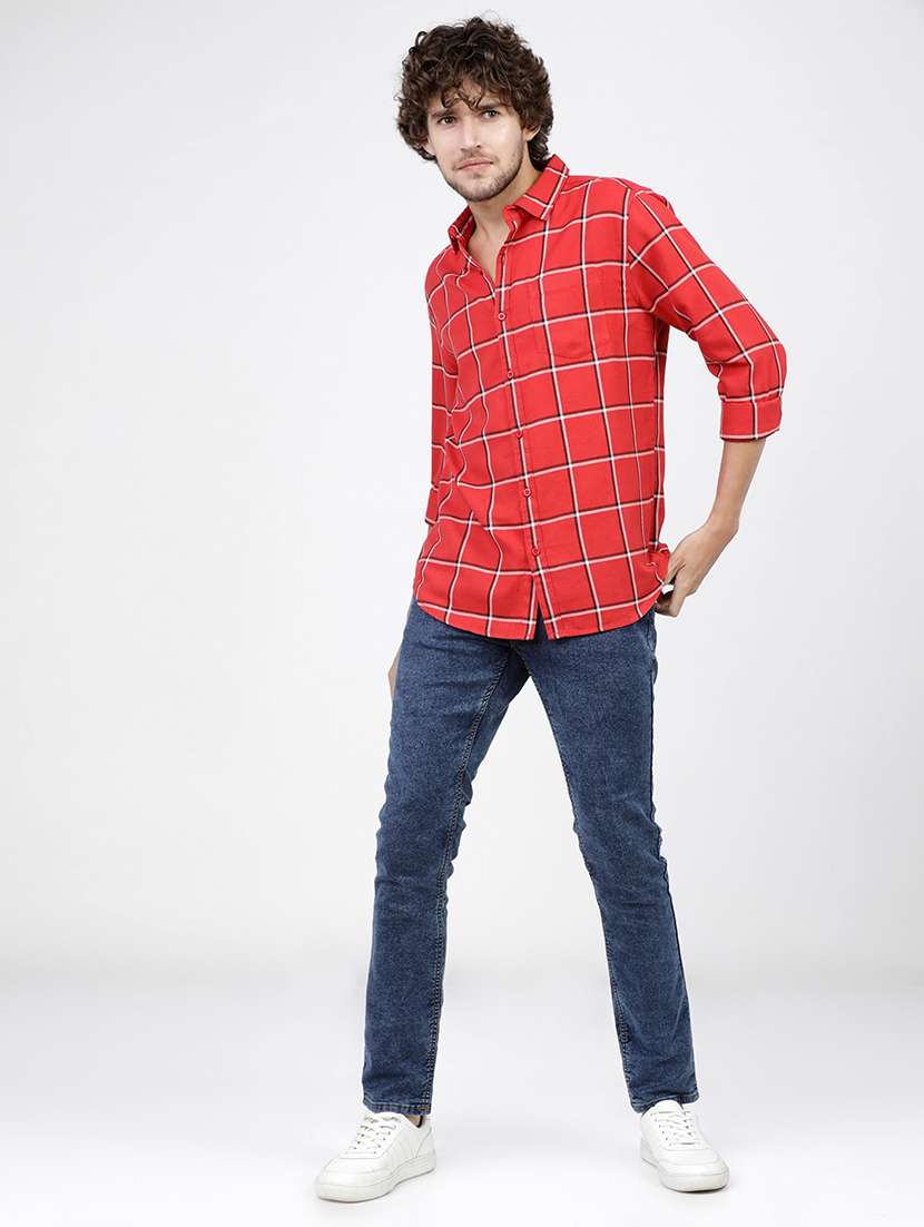 men plain slim fit mid rise jeans - 21596264 - Standard Image - 4