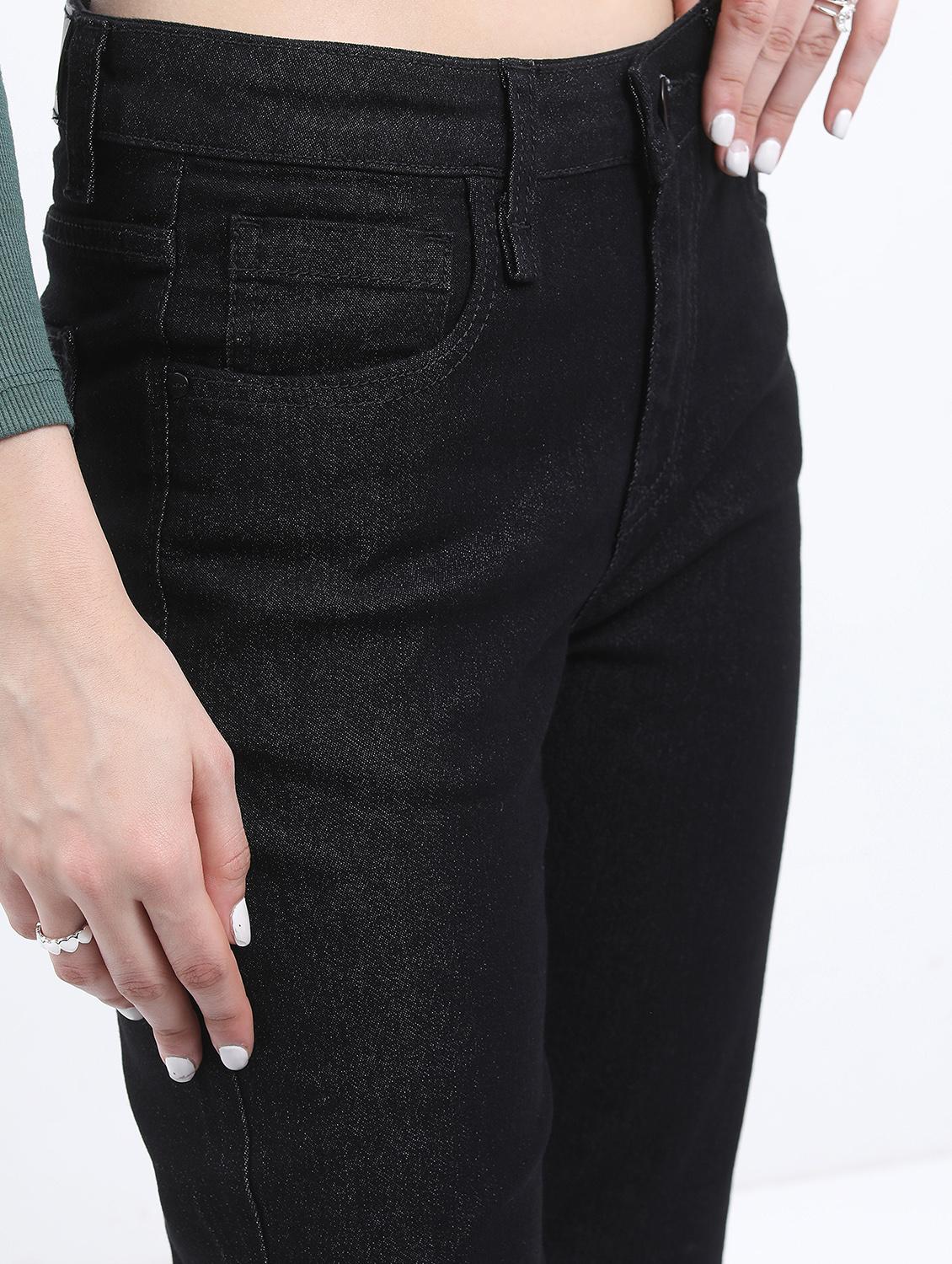 women solid high rise bootcut jean - 21596304 - Standard Image - 4