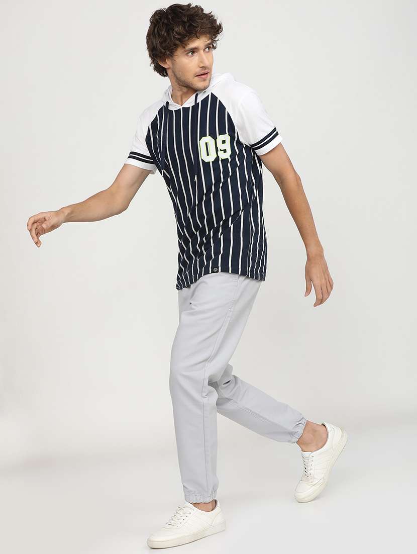 men solid regular fit mid rise jogger - 21596362 -  Standard Image - 4