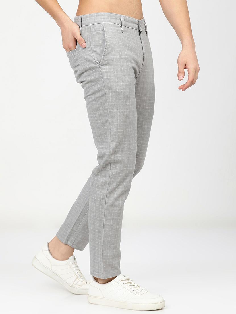 men mid rise checkered cargo - 21596369 - Standard Image - 1